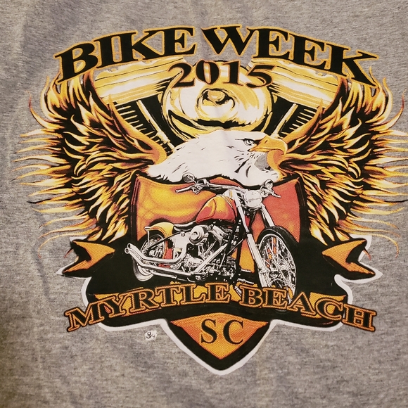 Other - 2015 Myrtle Beach Bike Week gray t-shirt. Size Large